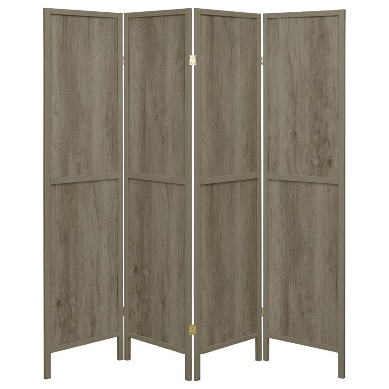 Deepika 4-panel Folding Screen Grey Driftwood (961415)