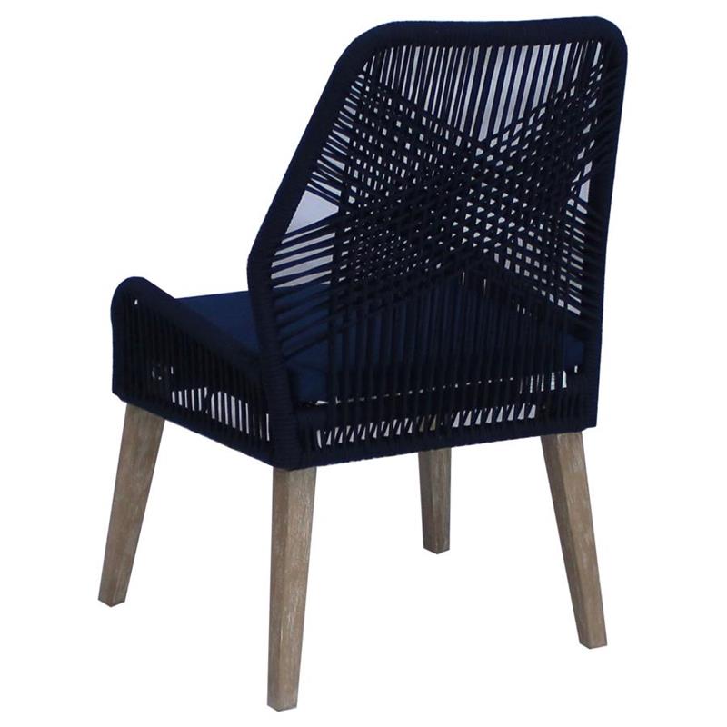 Nakia Woven Rope Dining Chairs Dark Navy (Set of 2) (110034)