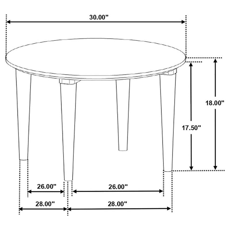 Aldis Round Marble Top Coffee Table White and Natural (703718)