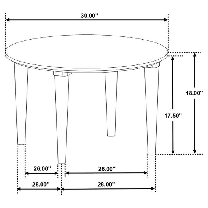 Aldis Round Marble Top Coffee Table White and Natural (703718)