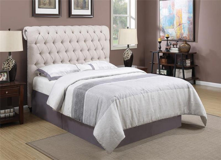 Devon ufted Upholstered Full Headboard Beige (300525KWB1)