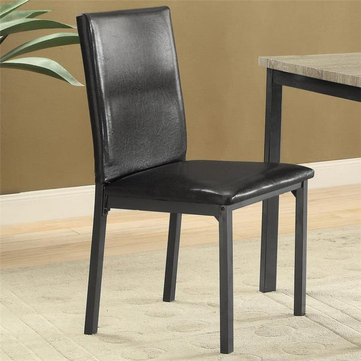 Garza Upholstered Dining Chairs Black (Set of 2) (100612)