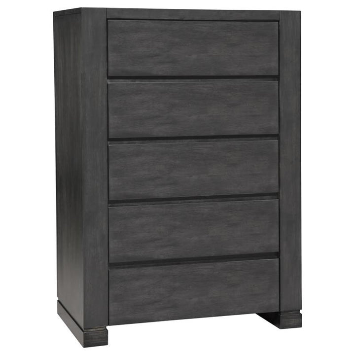 Lorenzo 5-drawer Chest Dark Grey (224265)