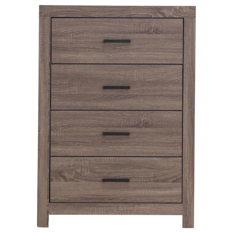 Brantford 5-piece Eastern King Panel Bedroom Set Barrel Oak (207041KE-S5)