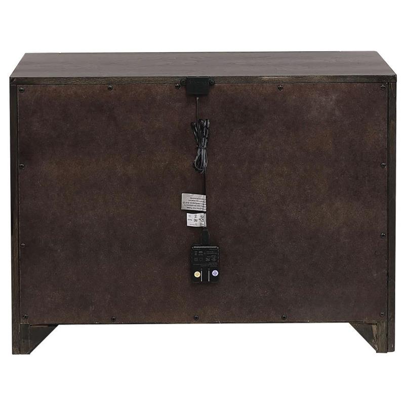 Azalia 2-drawer Nightstand Black and Walnut (224282)