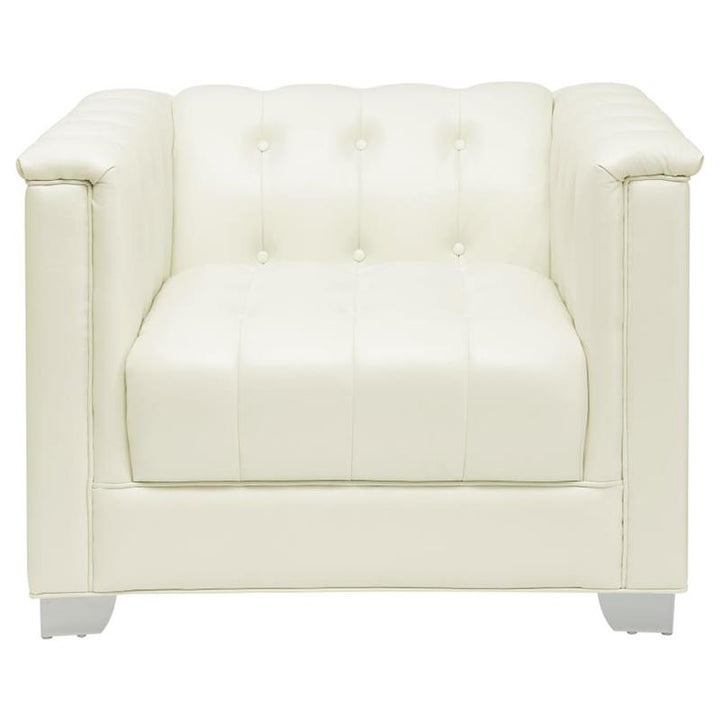 Chaviano 3-piece Upholstered Tufted Sofa Set Pearl White (505391-S3)