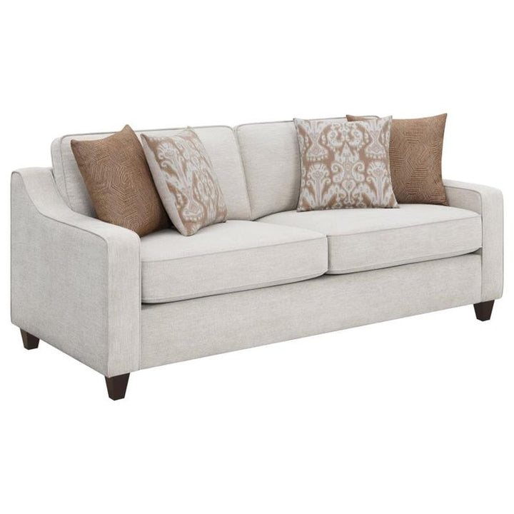 Christine Upholstered Cushion Back Sofa Beige (552061)
