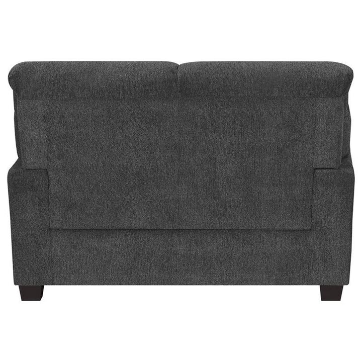 Clementine Upholstered Loveseat with Nailhead Trim Grey (506575)