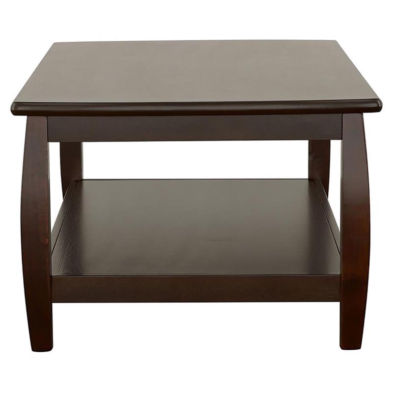 Dixon Rectangular Coffee Table with Lower Shelf Espresso (701078)