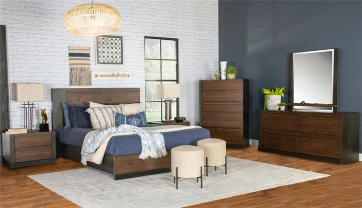 Azalia 4-drawer Dresser Black and Walnut (224283)