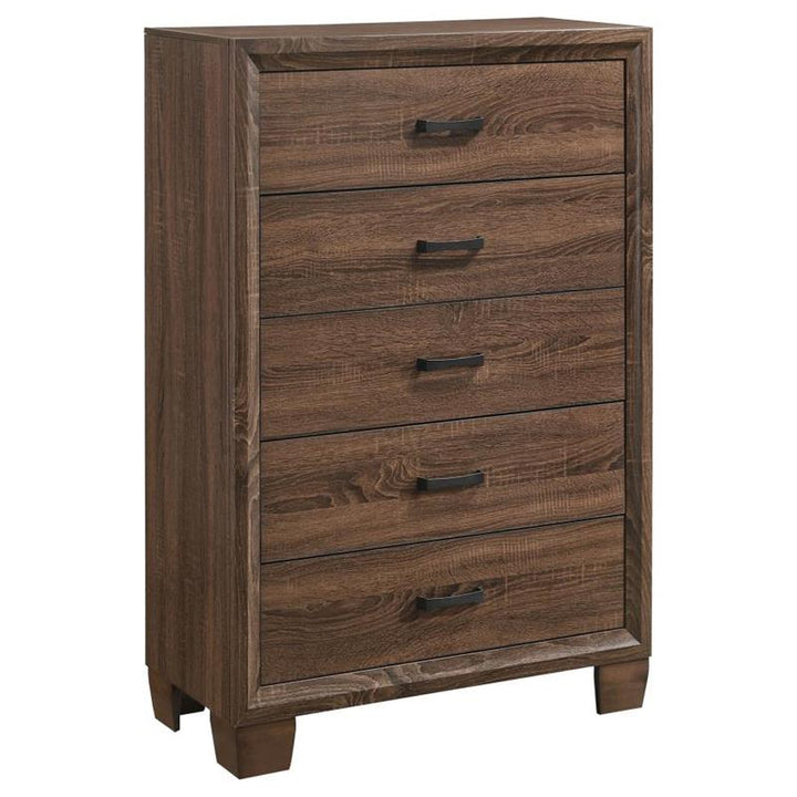 Brandon 5-drawer Chest Medium Warm Brown (205325)