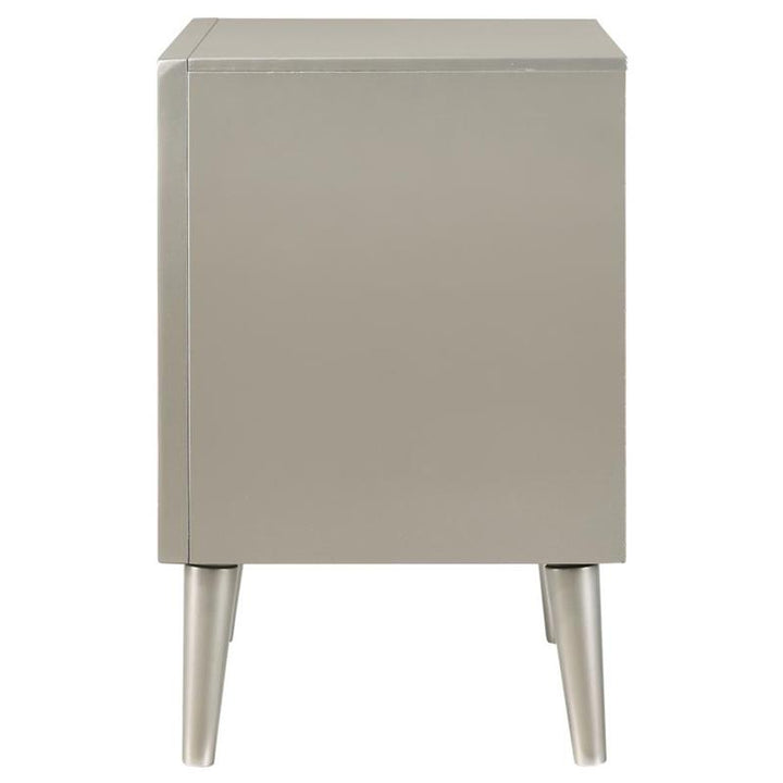 Ramon 2-drawer Nightstand Metallic Sterling (222702)