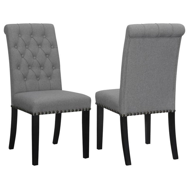 Alana Upholstered Tufted Side Chairs with Nailhead Trim (Set of 2) (115162)