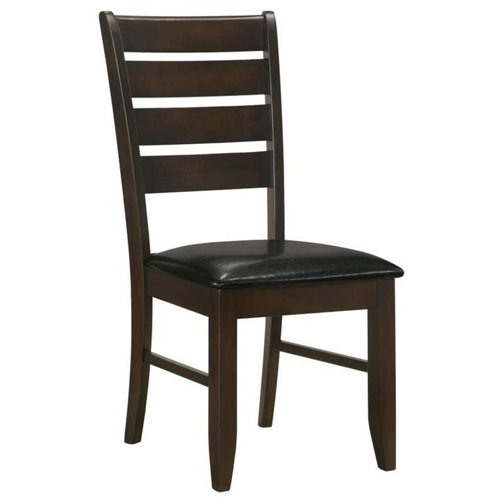 Dalila Ladder Back Side Chairs Cappuccino and Black (Set of 2) (102722)