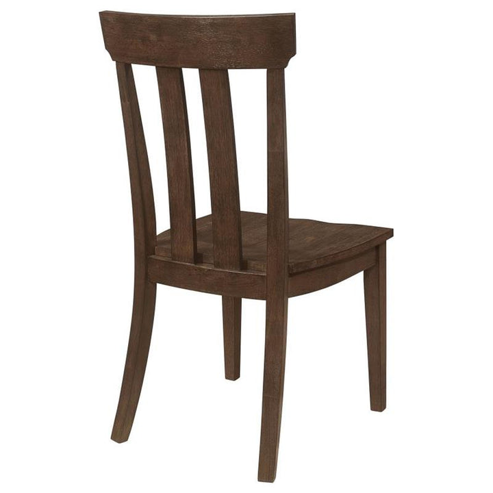 Reynolds Slat Back Dining Side Chair Brown Oak (Set of 2) (107592)