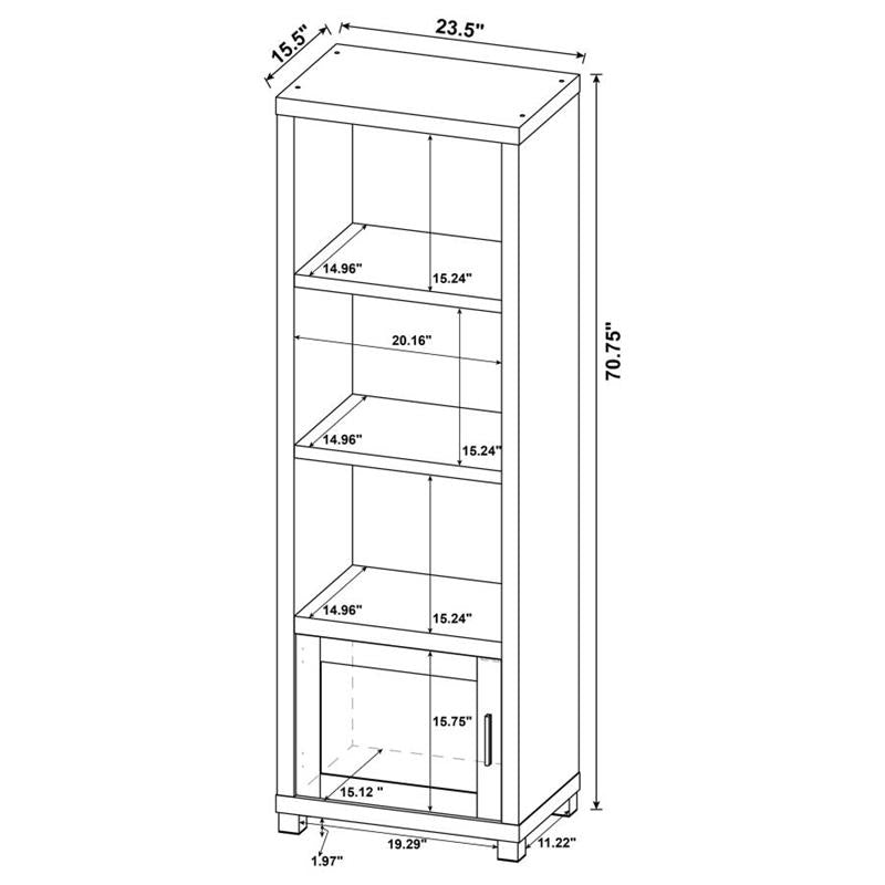 Sachin 3-piece Entertainment Center With 79" TV Stand Antique Pine (736283-SET)