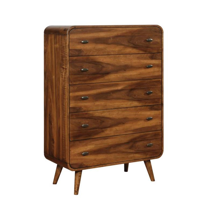 Robyn 5-drawer Chest Dark Walnut (205135)