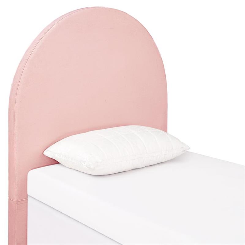 June Upholstered Arched Twin Headboard Blush (315927T)