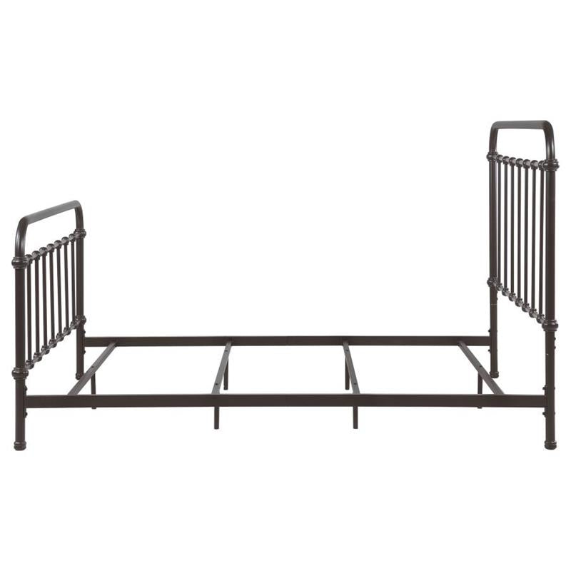 Livingston Eastern King Panel Metal Bed Dark Bronze (300399KE)