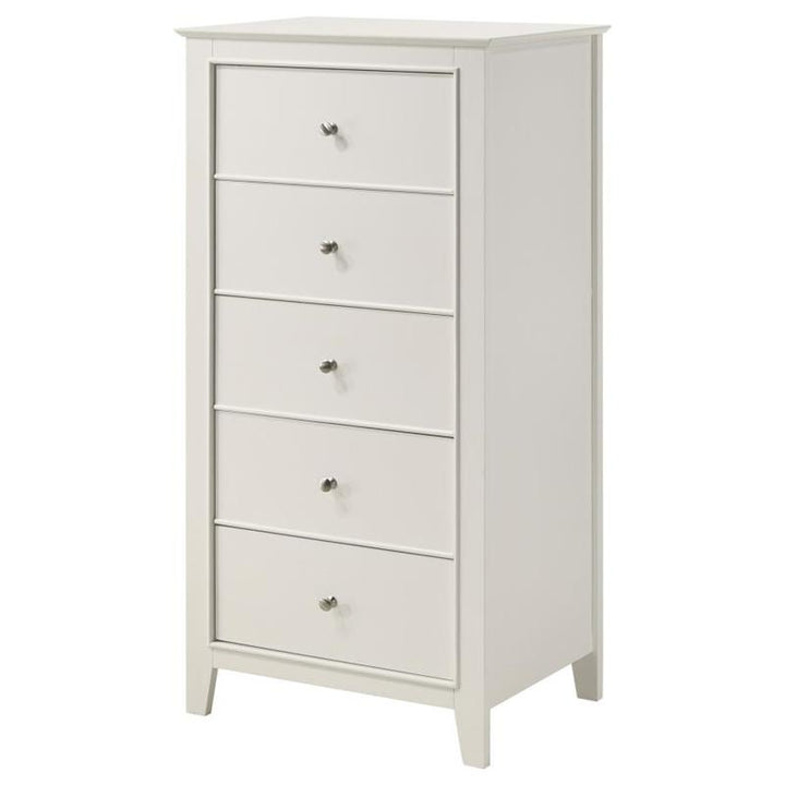 Selena 5-drawer Chest Cream White (400235)