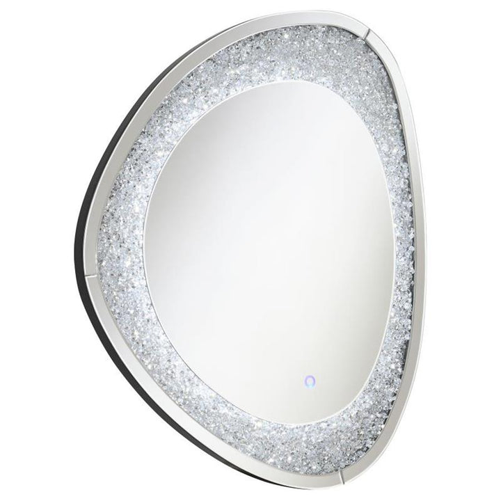 Mirage Acrylic Crystals Inlay Wall Mirror with LED Lights (961504)