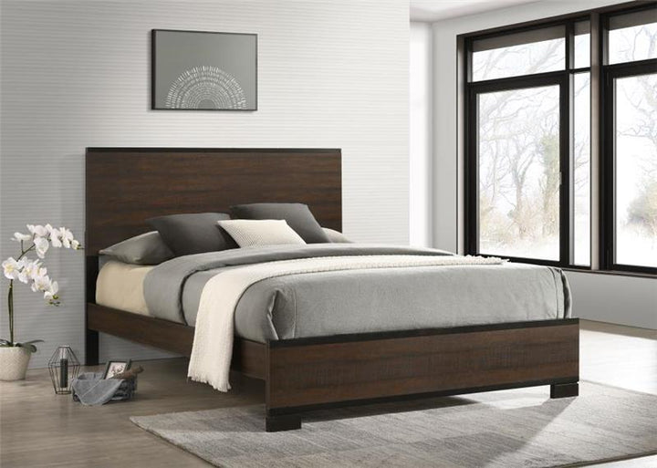 Edmonton Queen Panel Bed Rustic Tobacco (204351Q)