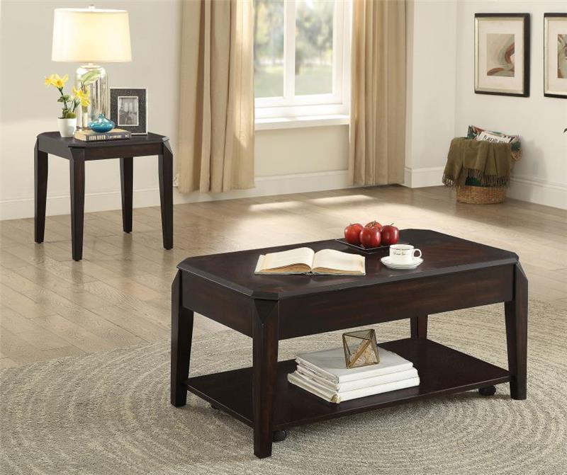 Baylor Lift Top Coffee Table with Hidden Storage Walnut (721048)