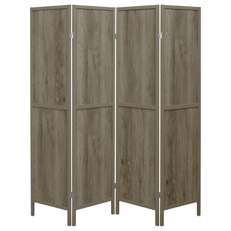 Deepika 4-panel Folding Screen Grey Driftwood (961415)