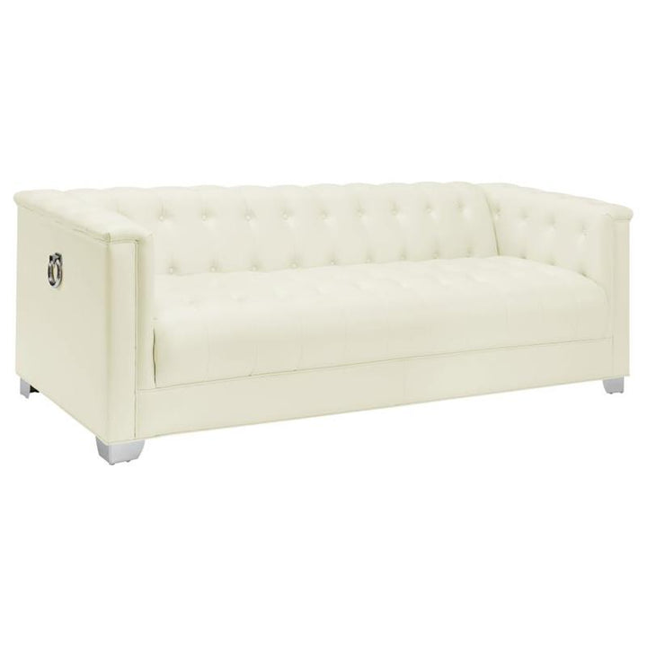 Chaviano 3-piece Upholstered Tufted Sofa Set Pearl White (505391-S3)