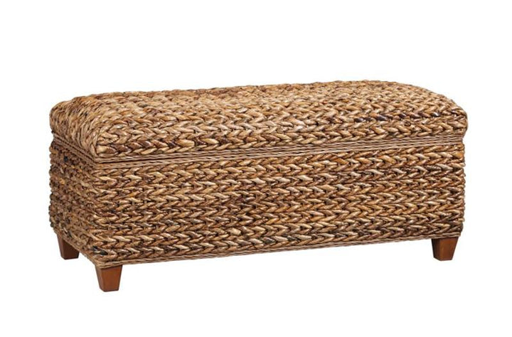 Laughton Hand-Woven Banana Leaf Storage Trunk Amber (500215)