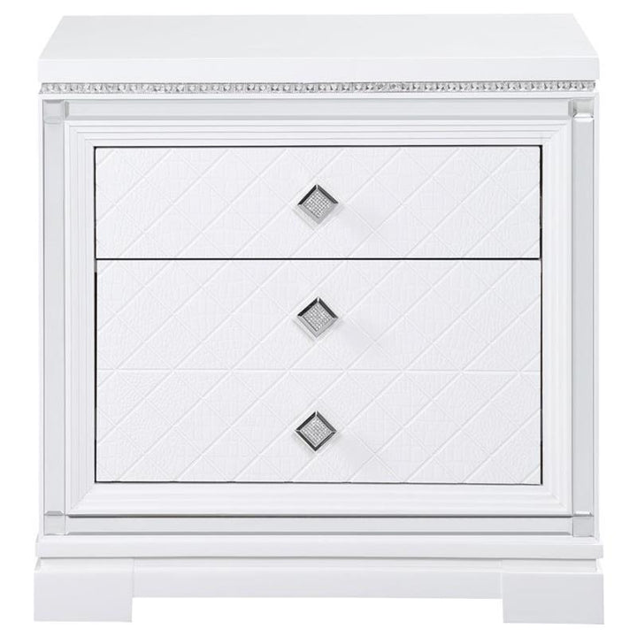 Eleanor Rectangular 2-drawer Nightstand White (223562)