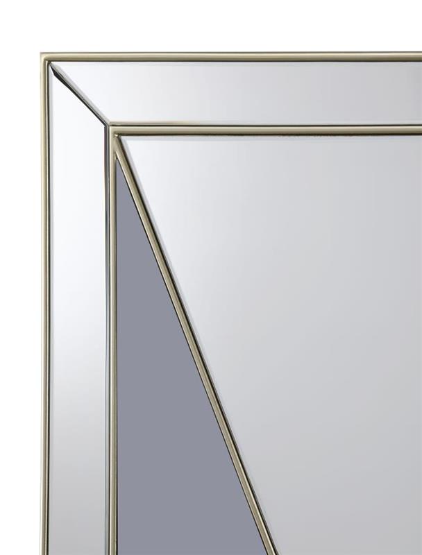 Calixte Rectangular Wall Mirror Champagne and Grey (962909)