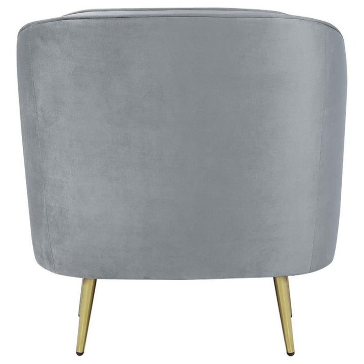 Sophia Upholstered Chair Grey and Gold (506866)