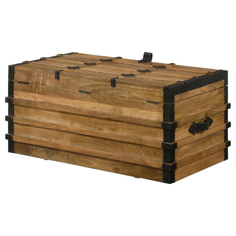 Simmons Rectangular Storage Trunk Natural and Black (959553)