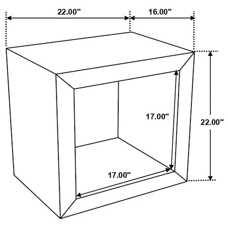 Benton Rectangular Solid Wood End Table Natural (704837)