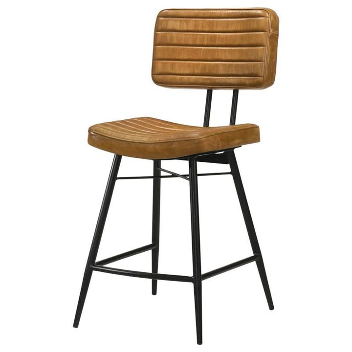 Partridge Upholstered Counter Height Stools with Footrest (Set of 2) (110649)