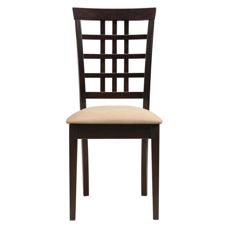 Kelso Lattice Back Dining Chairs Cappuccino (Set of 2) (190822)