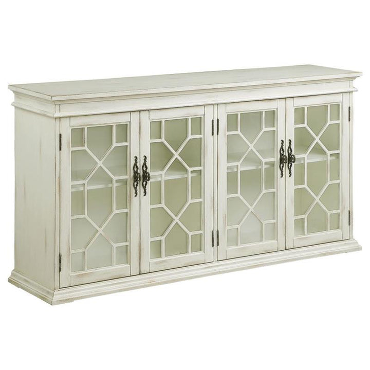 Kiara 4-door Accent Cabinet with Adjustable Shelves White (950859)