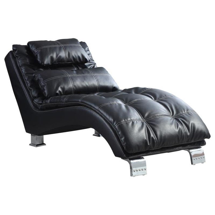 Dilleston Upholstered Chaise Black (550075)