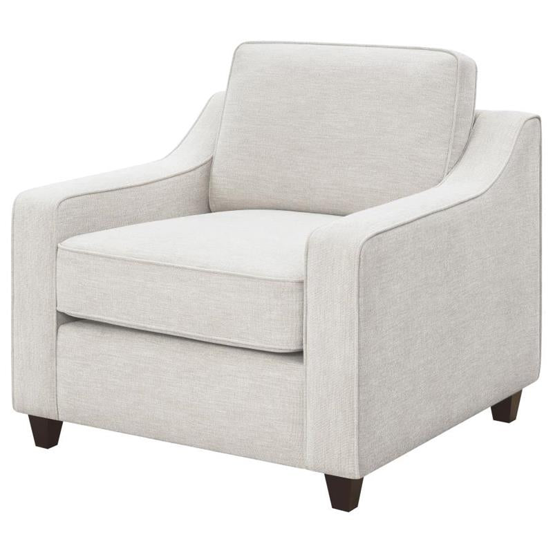 Christine Upholstered Cushion Back Chair Beige (552063)