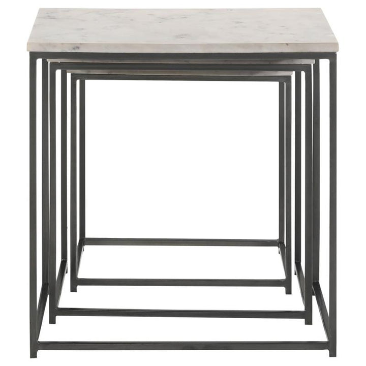 Medora 3-piece Nesting Table with Marble Top (936016)