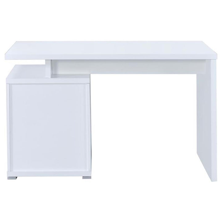 Irving 2-drawer Office Desk with Cabinet White (800110)