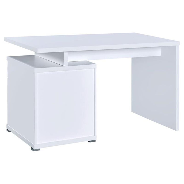 Irving 2-drawer Office Desk with Cabinet White (800110)