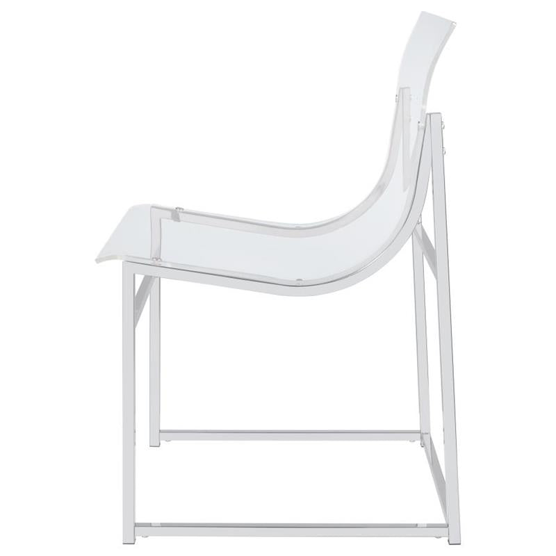 Adino Acrylic Dining Side Chair Clear and Chrome (121182)