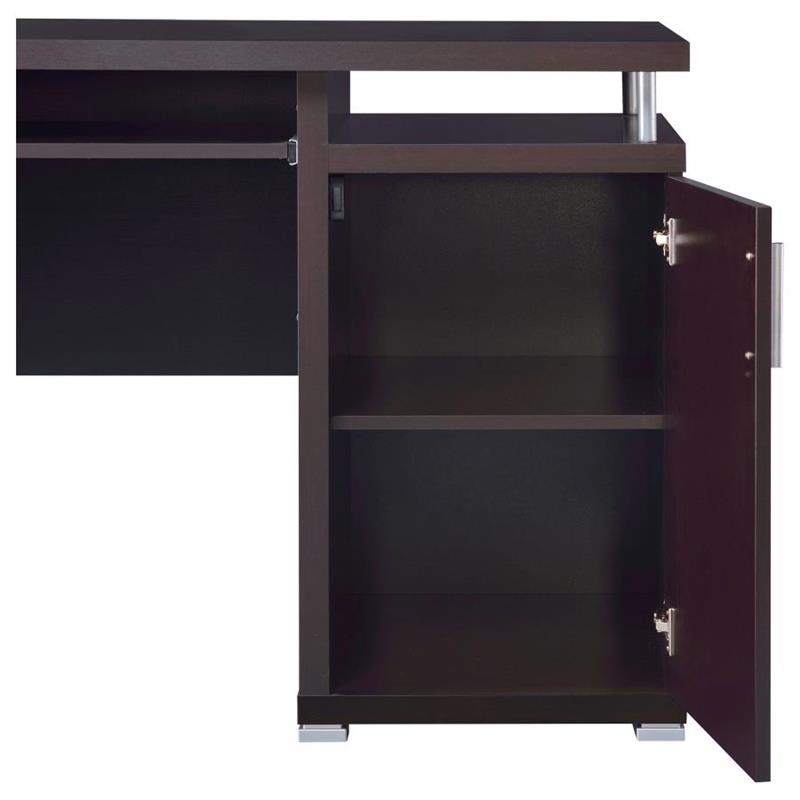 Tracy 2-drawer Computer Desk Cappuccino (800107)