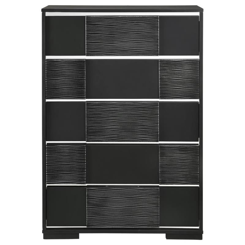 Blacktoft 5-drawer Chest Black (207105)