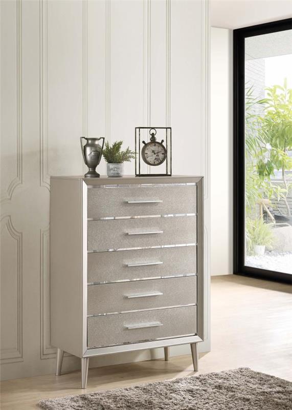 Ramon 5-drawer Chest Metallic Sterling (222705)