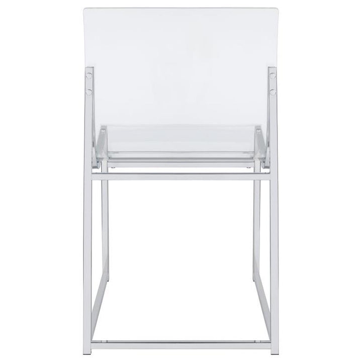 Adino Acrylic Dining Side Chair Clear and Chrome (121182)