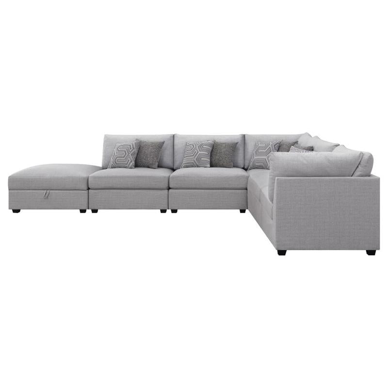 Cambria 6-piece Upholstered Modular Sectional Grey (551511-SET)