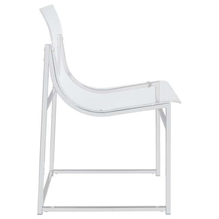 Adino Acrylic Dining Side Chair Clear and Chrome (121182)